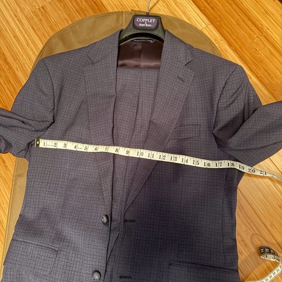 Coppley Men's Two Piece Suit - Dark Blue Microcheck - Picture 6 of 6